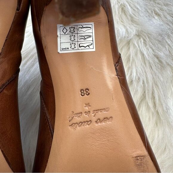 Barneys New York Western Stiletto Leather Ankle Boots in Brown Size 38 - Picture 7 of 8